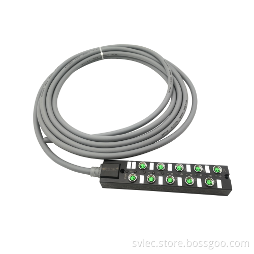 M8 Distribution Box 10 Way With Molding Cable